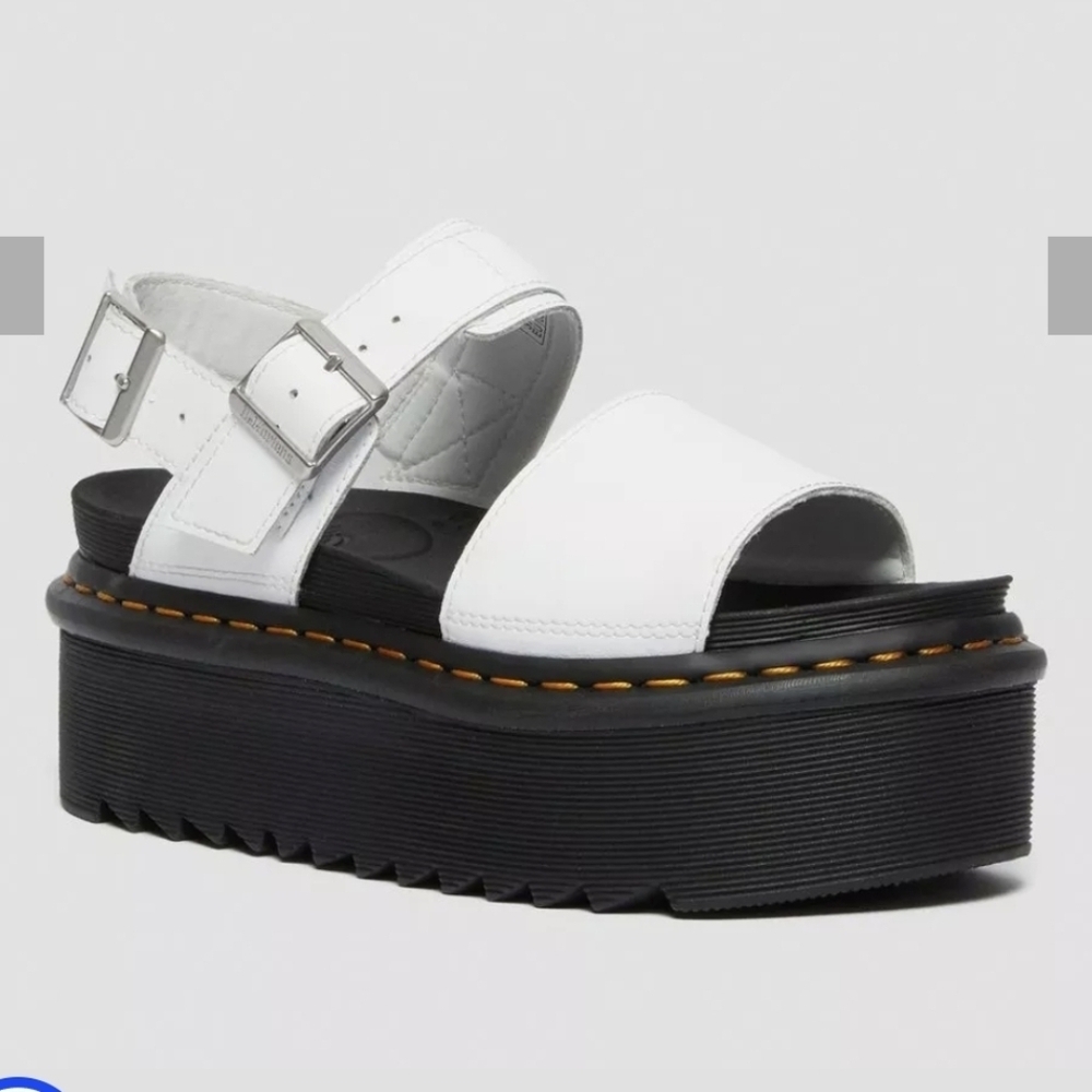 Dr. Martens Voss Quad Women's Leather Strap Platform Sandals Size 11